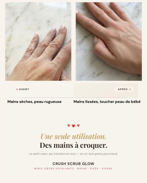 Minis coeurs exfoliants magiques au Karité